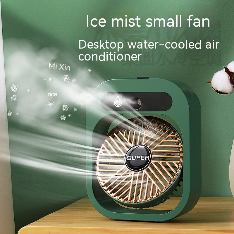 2-in-1 Desk Fan & Mist Cooler (USB-Powered)