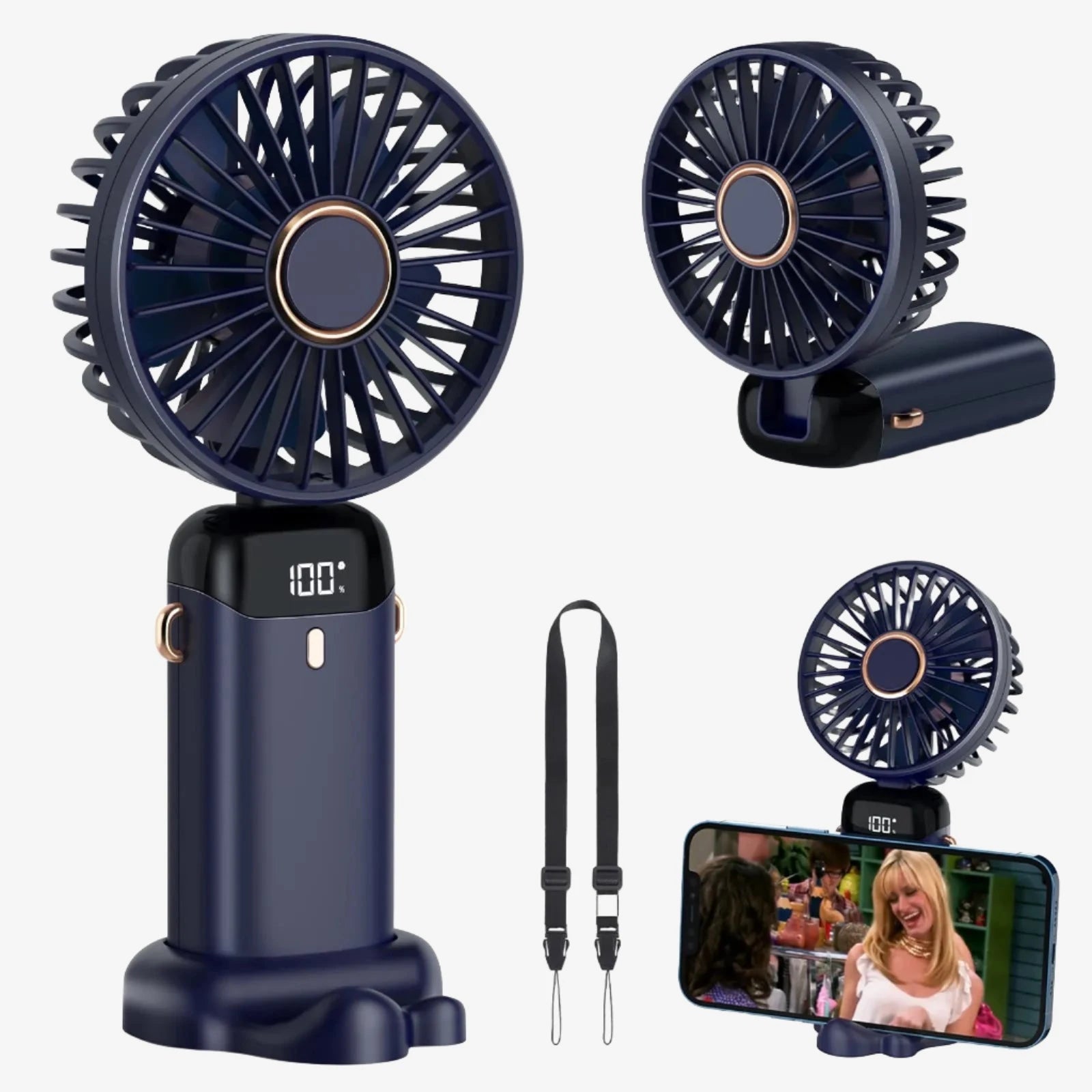 Portable Rechargeable Neck Fans for Home