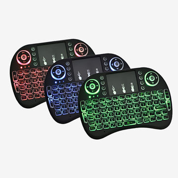 H9 Wireless Backlit Colorful Touch Remote Control Keyboard